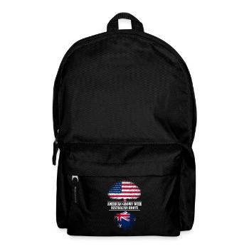 American grown with Australian roots flag - Rucksack - Schwarz - Vorne