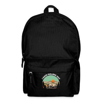Camping, I hate to move out, motorhome - Backpack - black - Front