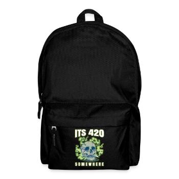 It's 420 Somewhere Cannabis Weed Smoking THC Ganja - Rucksack - Schwarz - Vorne