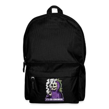 It's 420 Somewhere Cannabis Weed Smoking THC Ganja - Rucksack - Schwarz - Vorne