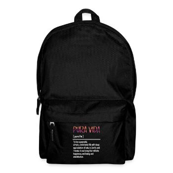 Pura Vida Définition Bonheur & Vie Simple - Sac à dos - noir - Devant