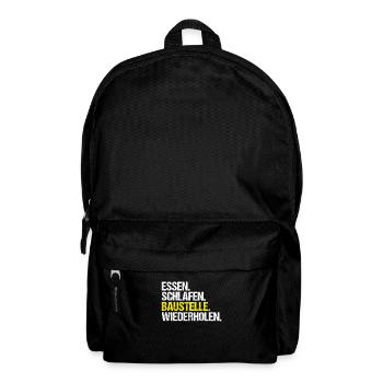 Bauarbeiter Baustelle Bauhandwerk Bauberuf Maurer - Rucksack - Schwarz - Vorne