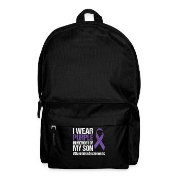 Purple en mémoire de mon fils surdose de drogue - Sac à dos - noir - Devant