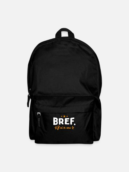 Bref J'Ai 75 Ans Cadeau - Sac à dos - noir