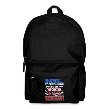 Amerikanische US Flagge Patriotische Ureinwohner A - Rucksack - Schwarz - Vorne