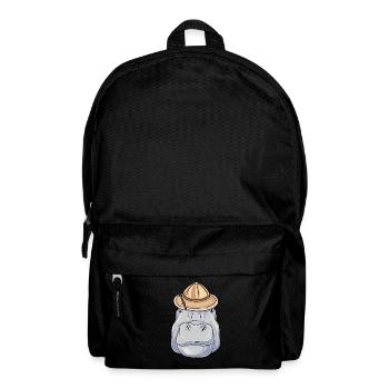 Hippo Safari Hat African Animals - Backpack - black - Front