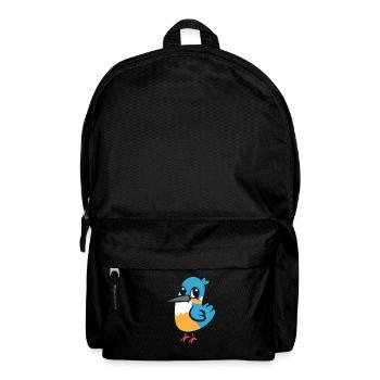 Eisvogel - süß, niedlich, große Augen - Rucksack - Schwarz - Vorne