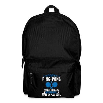 Papy pongiste comme un papy normal plus cool - Sac à dos - noir - Devant