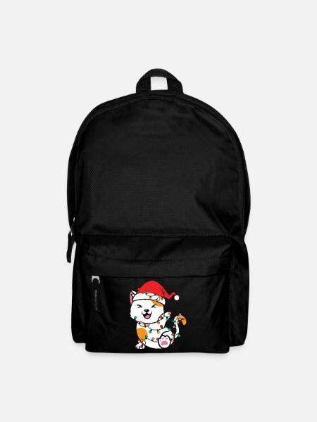 Weihnachten Katze Geschenke - Rucksack - Schwarz