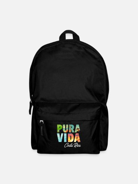 Pura Vida Costa Rica Papagei Tropischer Jungle - Rucksack - Schwarz