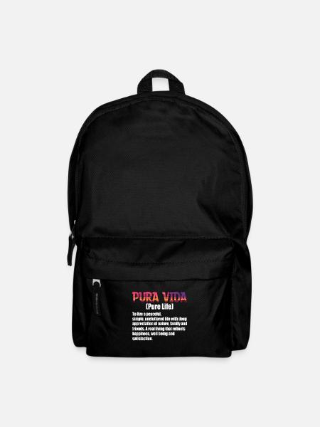 Pura Vida Definition Südamerika Souvenir Geschenk - Rucksack - Schwarz