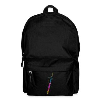 Flute, Playing the flute, - Backpack - black - Front