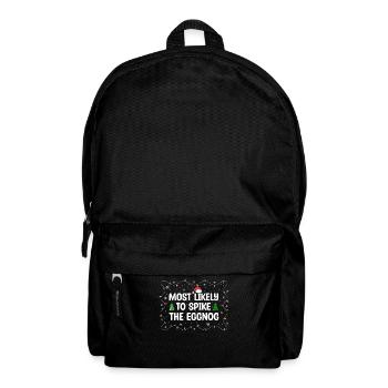 Christmas Quote, Funny Christmas Quote - Backpack - black - Front