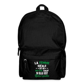 La femme idéale est un mythe sauf naturopathe - Sac à dos - noir - Devant
