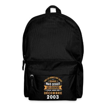 Les légendes sont nées en Décembre 2003 Cadeau - Sac à dos - noir - Devant