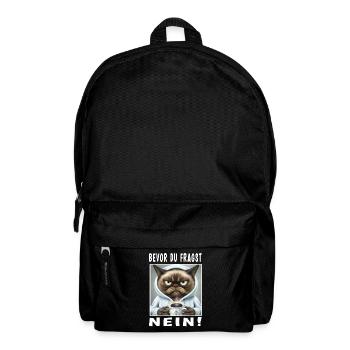 Bevor du fragst nein Katze - Rucksack - Schwarz - Vorne