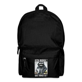 Guten Morgen ganz dünnes Eis - Rucksack - Schwarz - Vorne