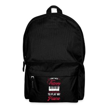 Klavierspieler, Musikinstrument, Spieler Klavier - Rucksack - Schwarz - Vorne