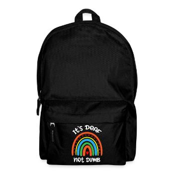 Fierté sourde, ouïe, handicapé, surdité - Sac à dos - noir - Devant