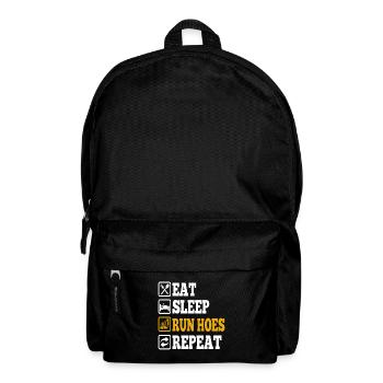 Eat Sleep Run Hoes Repeat Excavator Operator Gift - Rucksack - Schwarz - Vorne