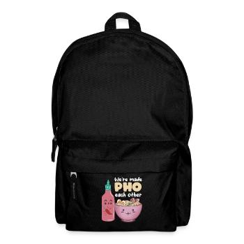 Pho Each Other Noodle Soup Relationship Love Soups - Backpack - black - Front