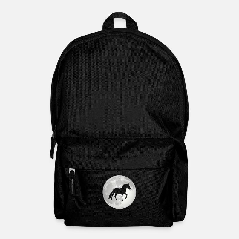 Vollmond - Pferd - - Rucksack - Schwarz