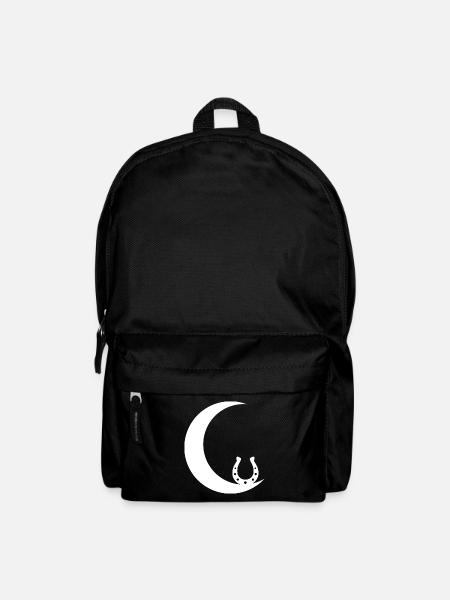 Crescent Moon - Horseshoe - - Backpack - black