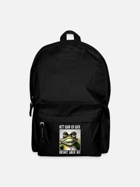 Nett Kann Ich Auch Bringt Aber Nix - Rucksack - Schwarz