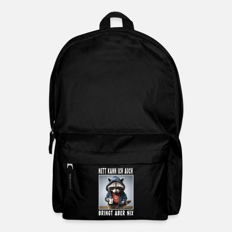 Nett Kann Ich Auch Bringt Aber Nix - Rucksack - Schwarz