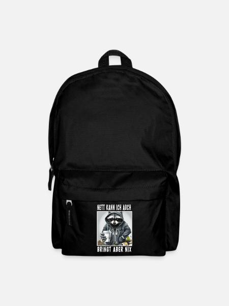Nett Kann Ich Auch Bringt Aber Nix - Rucksack - Schwarz
