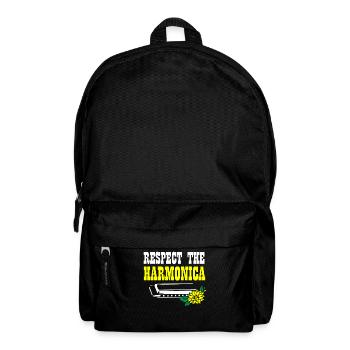 Harmonica player, Harmonica music - Backpack - black - Front
