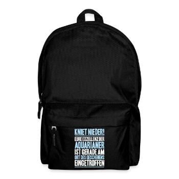 Aquaristik Aquarianer Aquarium Fische Aquarist - Rucksack - Schwarz - Vorne