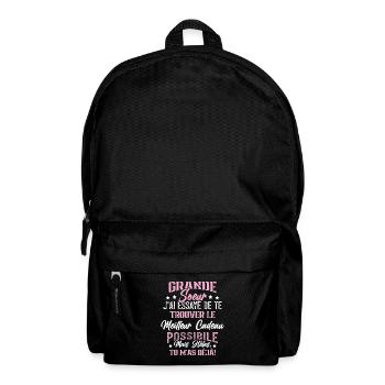 Meilleure Grande Soeur du monde idée cadeau - Sac à dos - noir - Devant