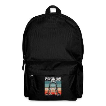 Funny roller coaster gift for fairground - Backpack - black - Front