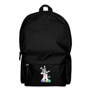 Dabbing Unicorn Easter Rabbit Dab Dance Easter Egg - Backpack - black - Front