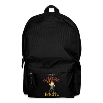 Gnome - Gnome Collecting - Gnome Collector - Backpack - black - Front