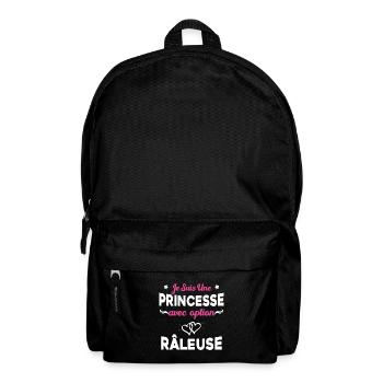 je suis une princesse avec option râleuse femme - Sac à dos - noir - Devant