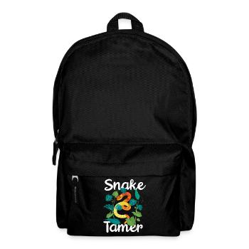 Schlange, Reptil - Schlangen - Rucksack - Schwarz - Vorne