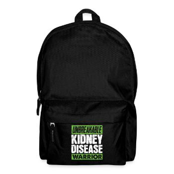 Awareness of kidney disease, kidney - Backpack - black - Front