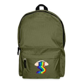 Lgbt Lgbtq Schwul Lesbisch Regenbogen - Rucksack - Olivgrün - Vorne