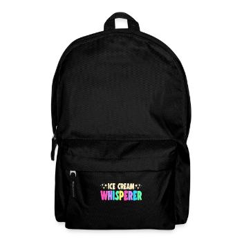 Ice Cream Whisperer Gelato Dessert Popsicle Gift - Backpack - black - Front