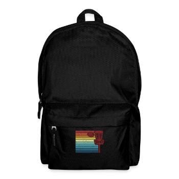 Rétro Disc Golfeur Frisbee Golf Basket Disc - Sac à dos - noir - Devant