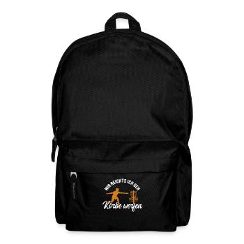 Mir reichts ich geh Körbe werfen Disc Golfer - Rucksack - Schwarz - Vorne