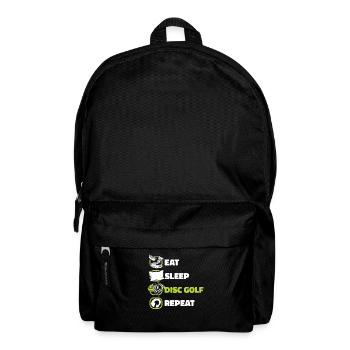 Eat Sleep Disc Golf Repeat Basket Disc Disc - Backpack - black - Front