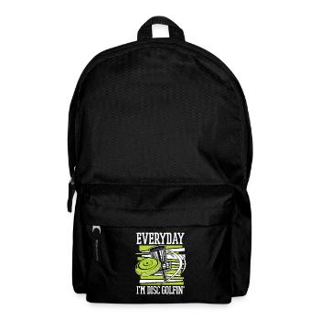 Everyday I'm Disc Golfing Frisbee Golf Korb - Rucksack - Schwarz - Vorne