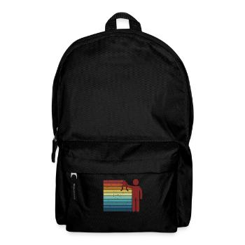 Retro Kröte Kaulquappe Laubfrosch Frosch Fänger - Rucksack - Schwarz - Vorne