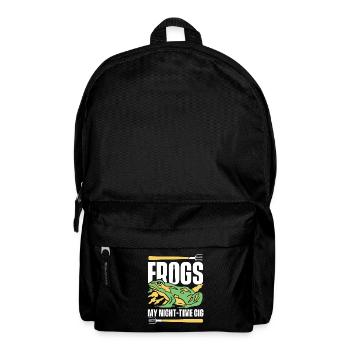 Frogs My Night Time Gig Tadpole Tree Frog - Backpack - black - Front
