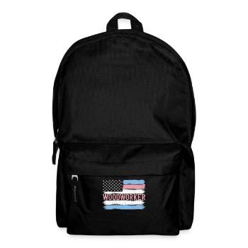 Idée cadeau de charpenterie de bûcheron de la fierté américaine - Sac à dos - noir - Devant