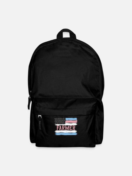 US Pride Agriculturist Farmhand Gift Idea - Backpack - black