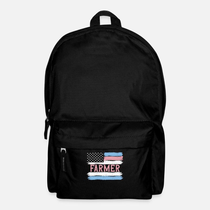 US Pride Agriculturist Farmhand Gift Idea - Backpack - black